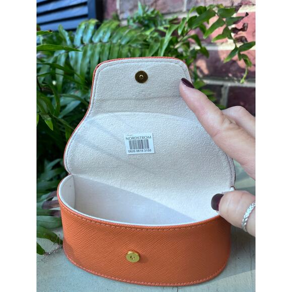 TORY BURCH Orange Semi Hard Sunglass Case - Picture 1 of 5